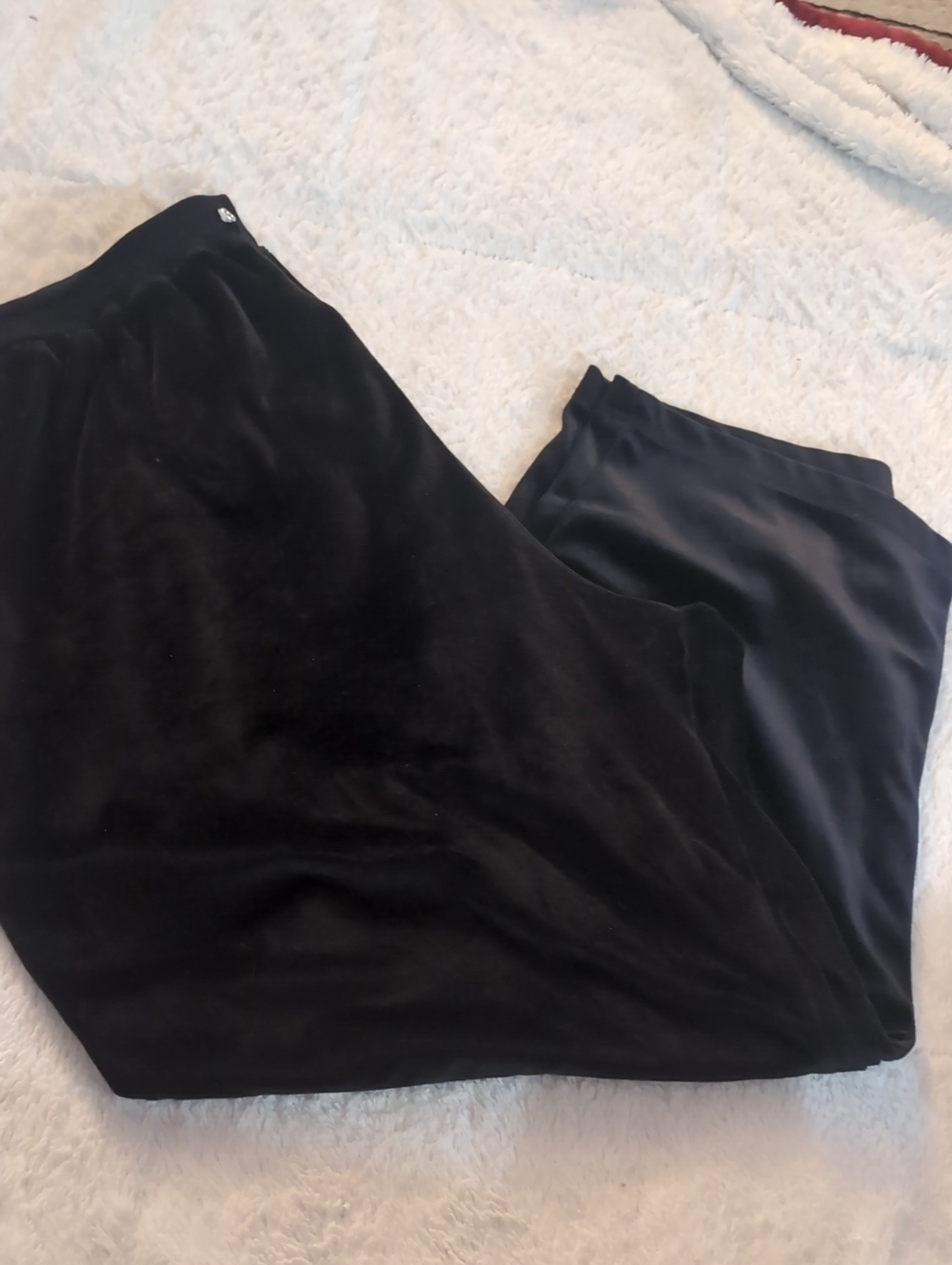 Women's Black Velvet Like Comfortable Pants Size 3X